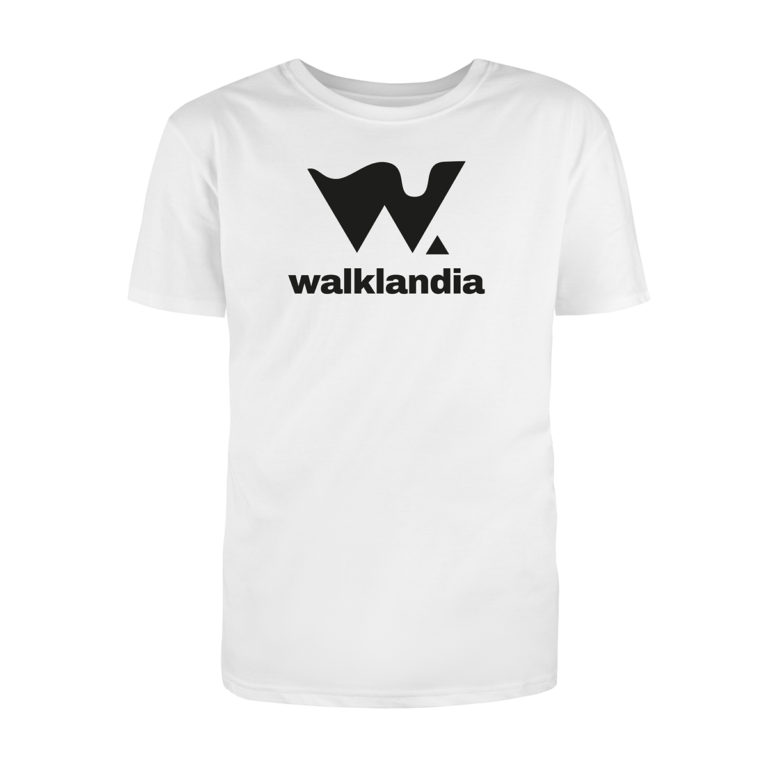 T paita Valkoinen Musta Logo Walklandia t-paita-valkoinen-musta-logo-walklandia